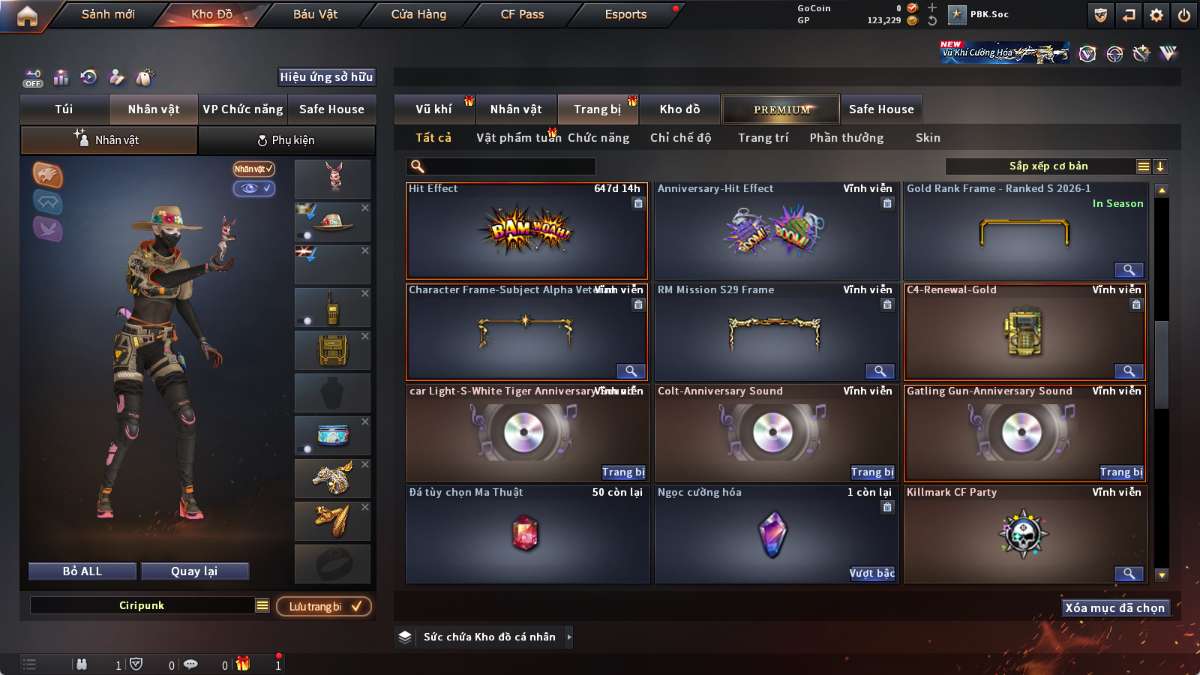 shop acc cf uy tin gia re